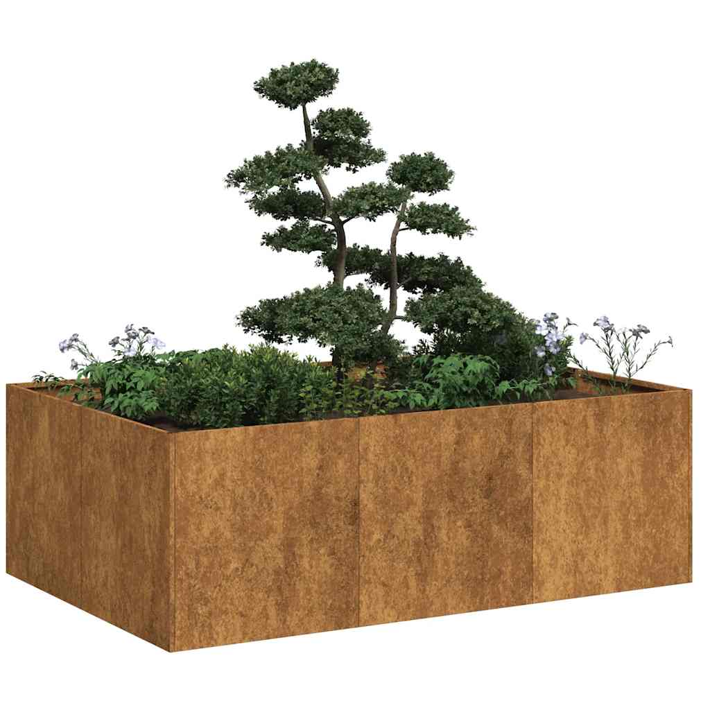 Planter Rusty 120x80x40 cm Weathering Steel - Merkel Designers