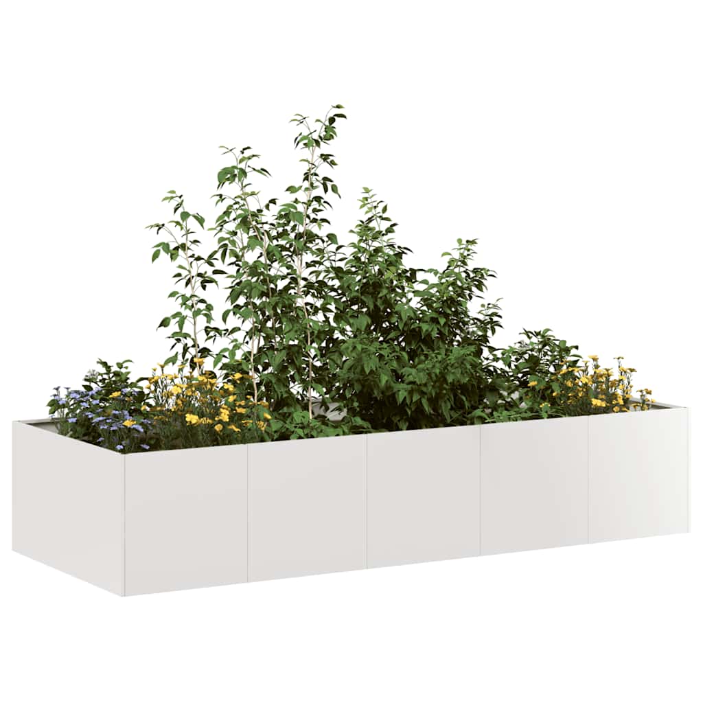 Planter 200x80x40 cm Stainless Steel - Direct Imports