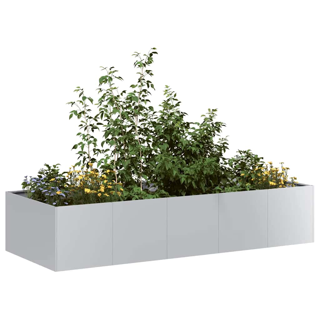 Planter 200x80x40 cm Galvanised Steel - All Things Good
