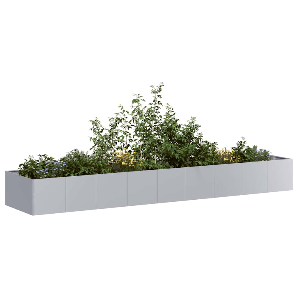 Planter 360x80x40 cm Galvanised Steel - Direct Imports
