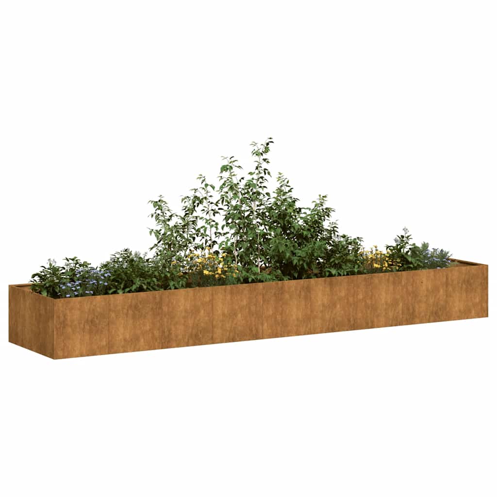 Planter Rusty 360x80x40 cm Weathering Steel - Tyrell & Tyrell