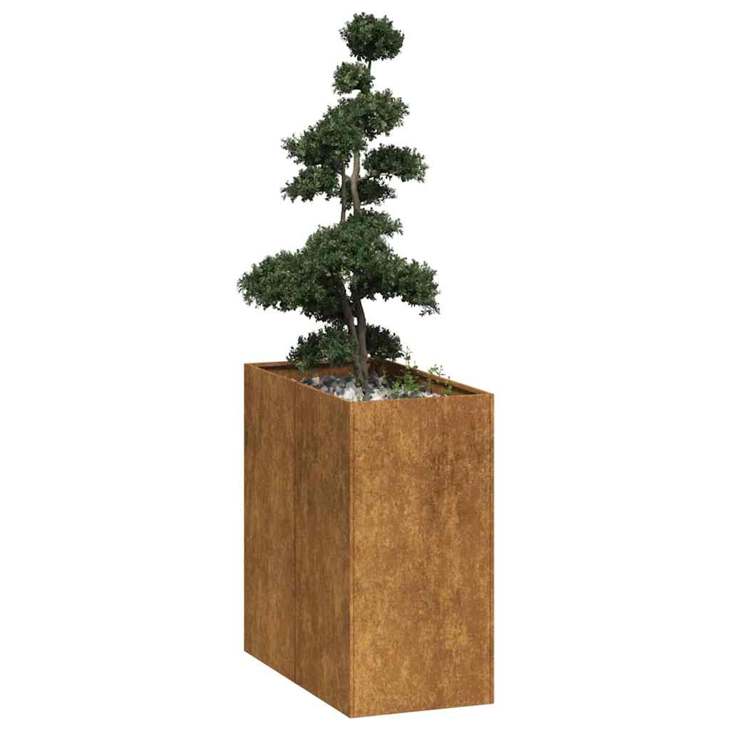 Planter Rusty 40x80x80 cm Weathering Steel - Merlin Deals