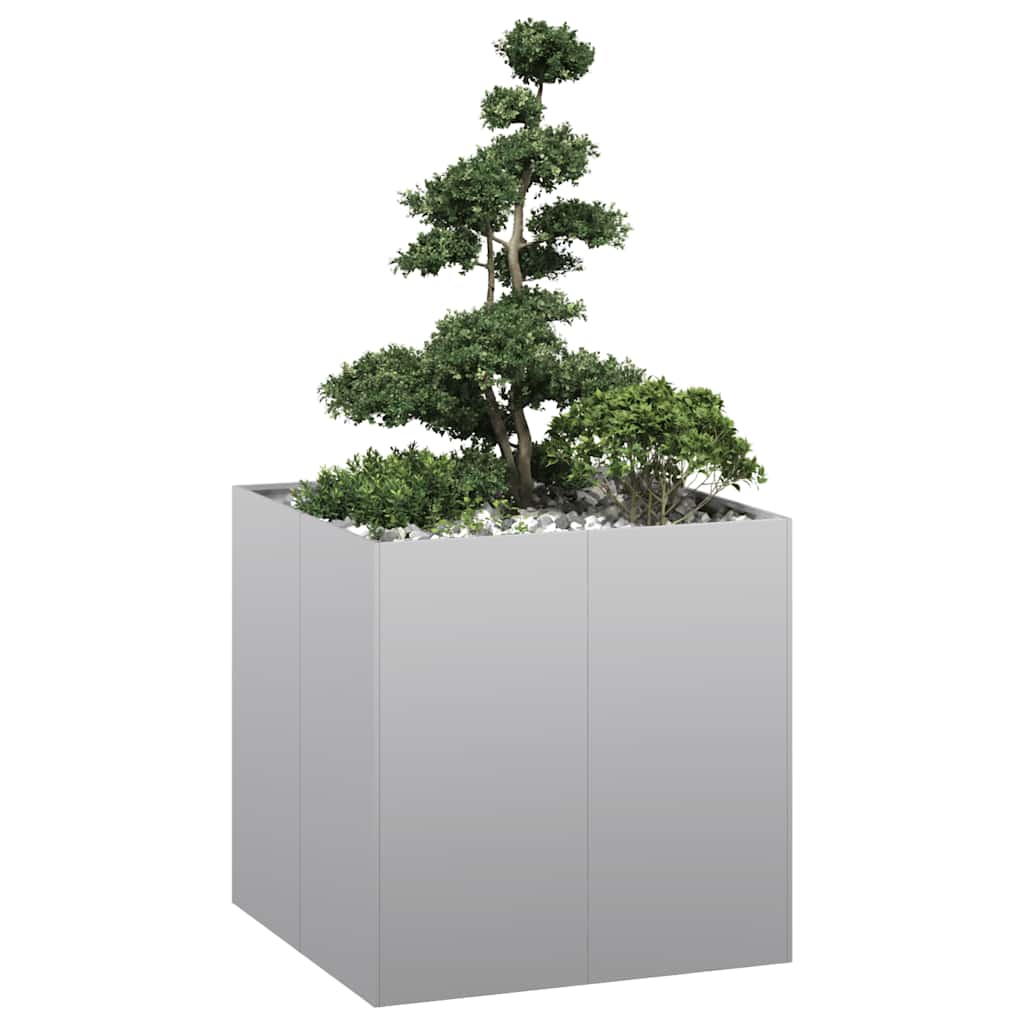 Planter 80x80x80 cm Galvanised Steel - All Things Good