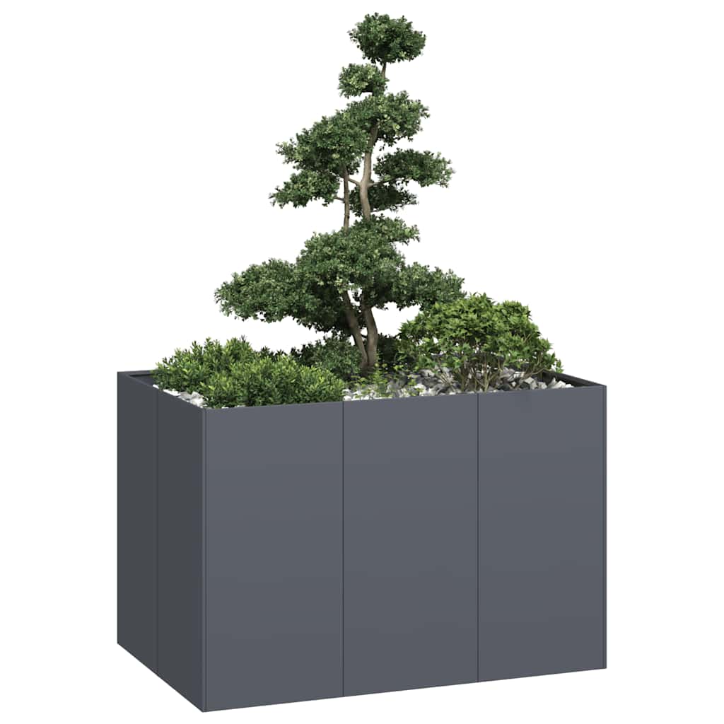 Planter Anthracite 120x80x80 cm Steel - Merlin Deals