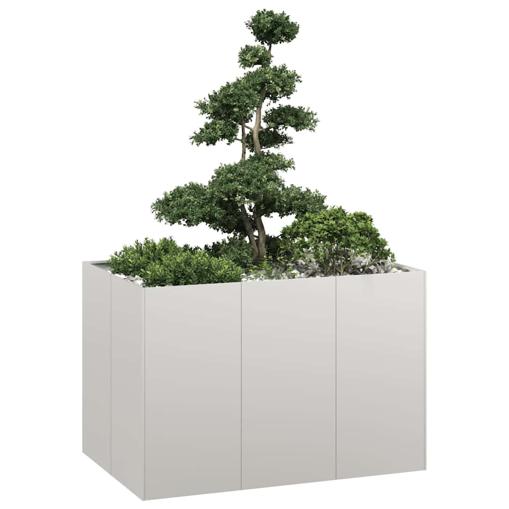Planter 120x80x80 cm Stainless Steel - Decor Base