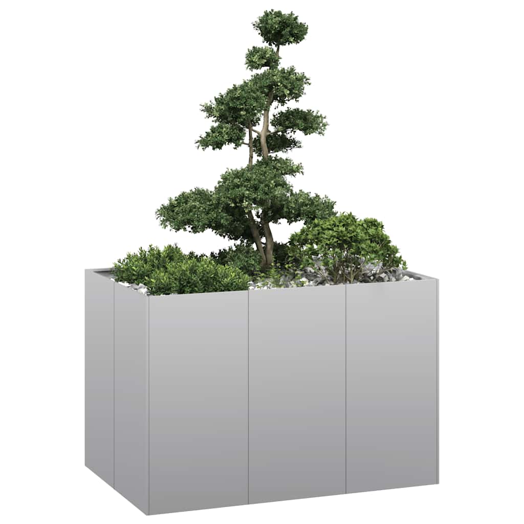 Planter 120x80x80 cm Galvanised Steel - Unbeatable Bargains