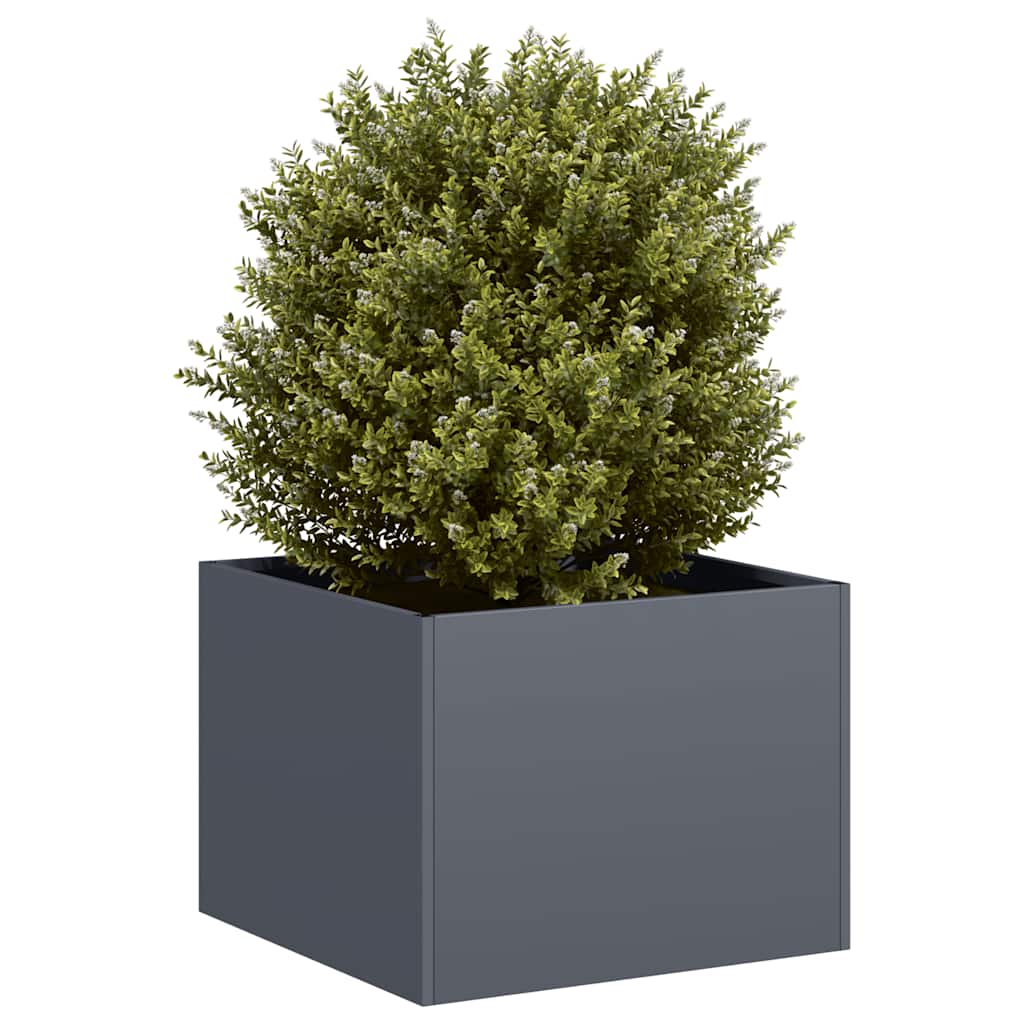 Planter Anthracite 40x40x30 cm Steel - Unbeatable Bargains