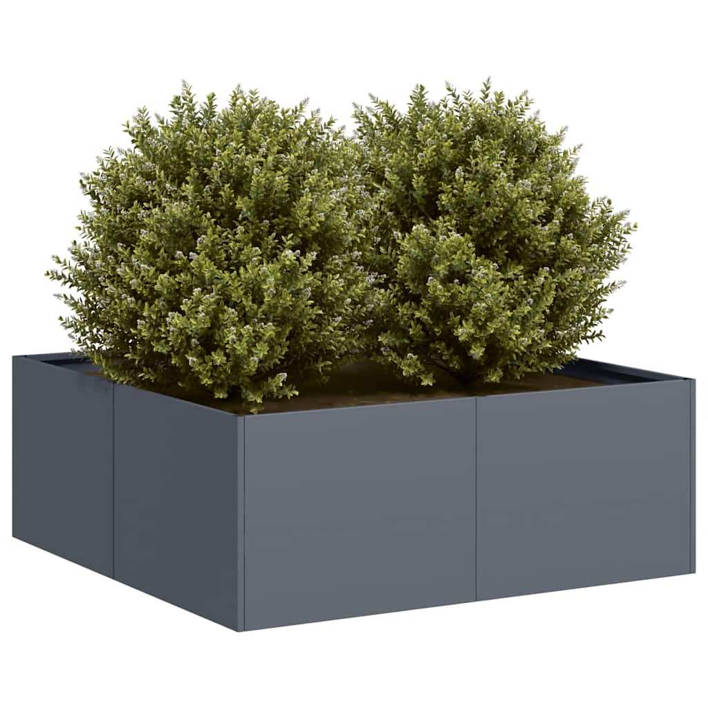 Planter Anthracite 80x80x30 cm Steel - Millennium Furniture