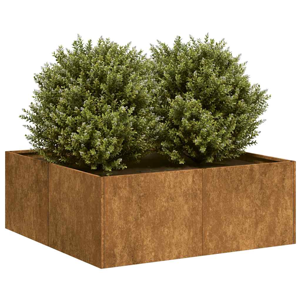 Planter Rusty 80x80x30 cm Weathering Steel - Tyrell & Tyrell