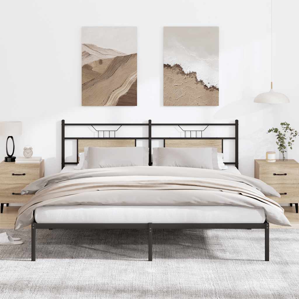 Bedframe Sonoma Oak 183x213cm Engineered Wood - Design Hut