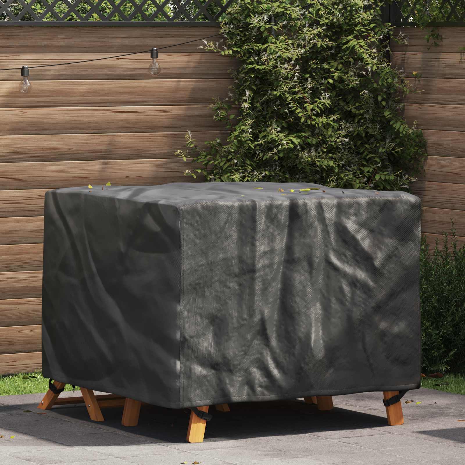 RELM Furniture Cover Plain 113x113x73 cm 210D - Black - Charlotte Dunes