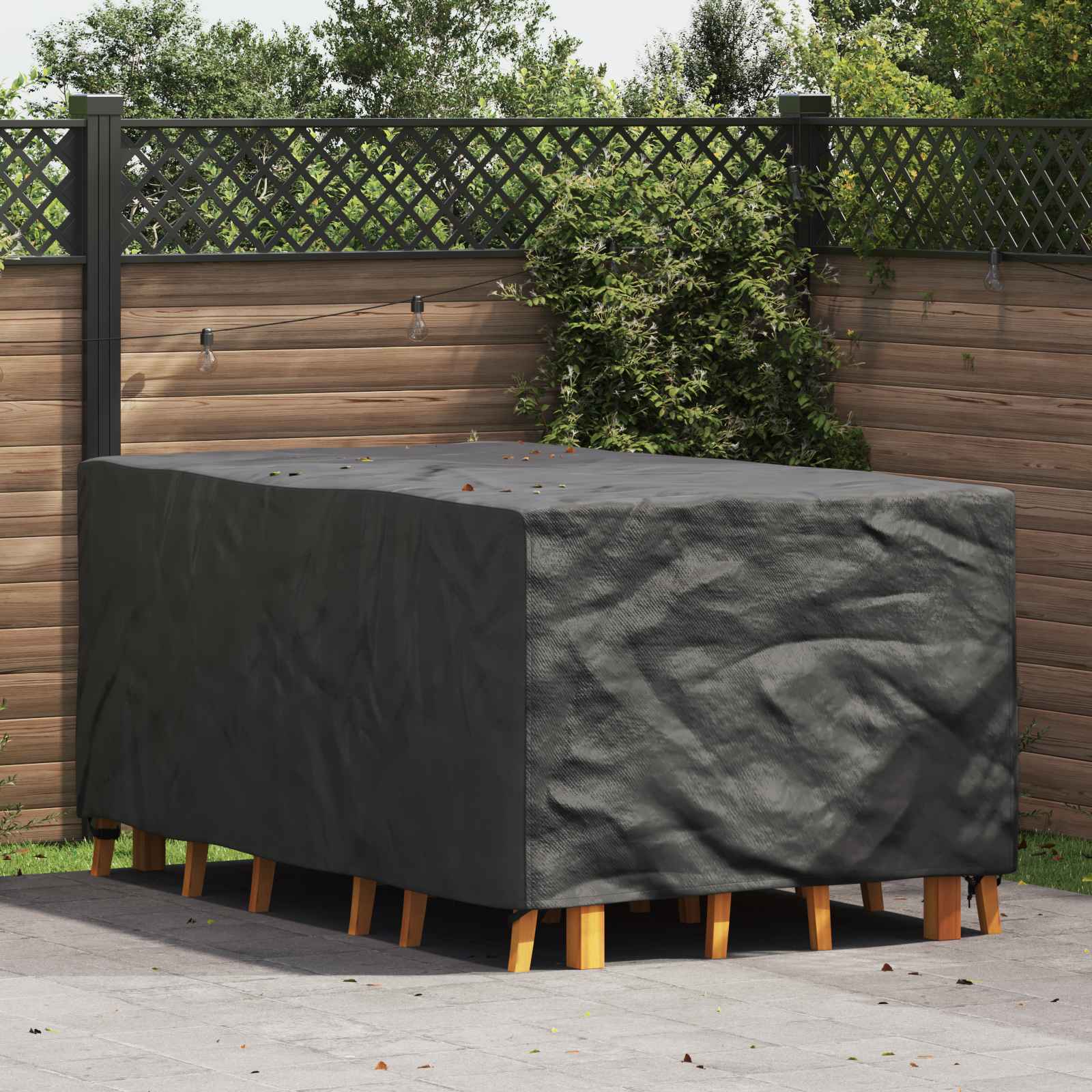 RELM Furniture Cover Plain 143x225x90 cm 210D - Black - Charlotte Dunes