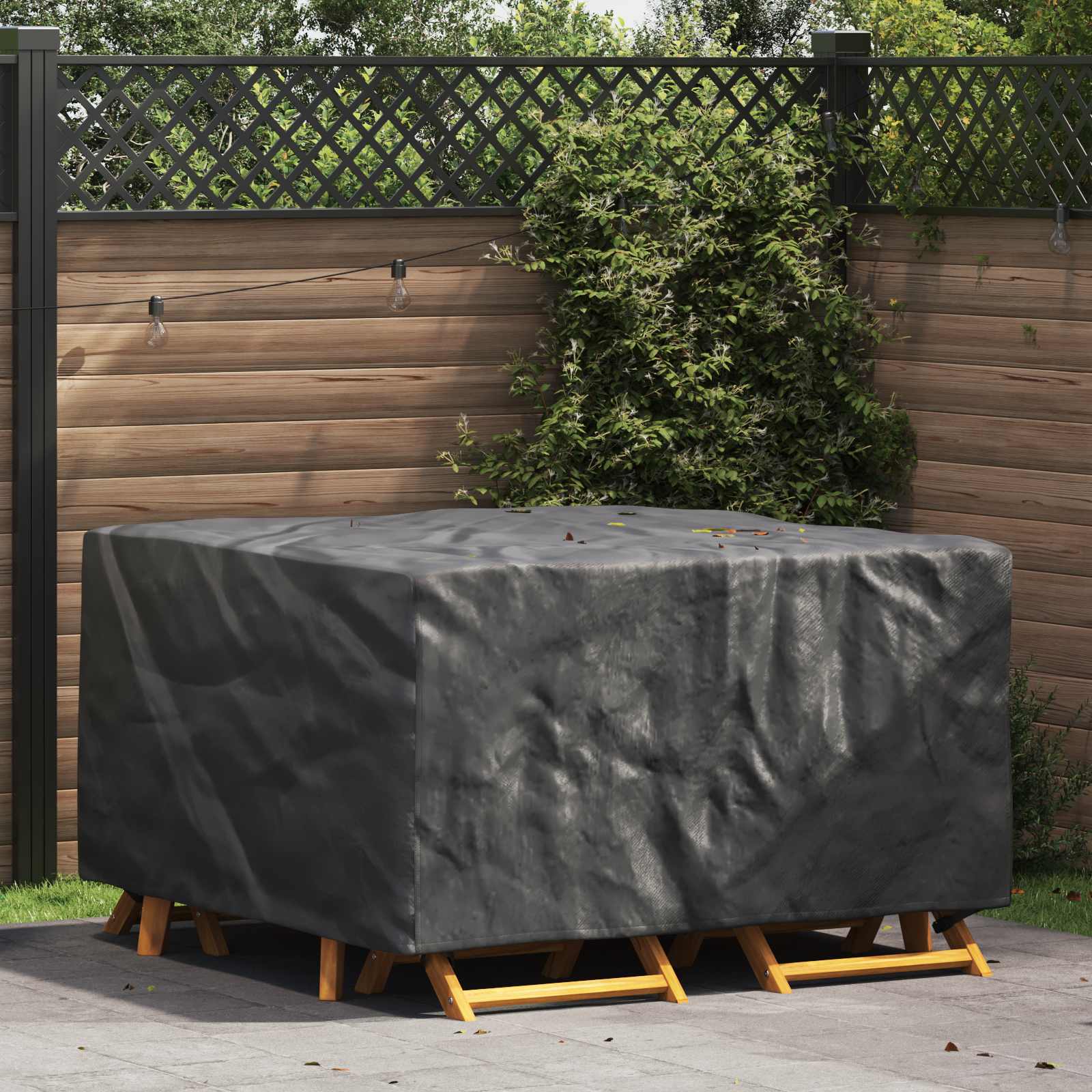 RELM Furniture Cover Plain 150x150x75 cm 210D - Black - Charlotte Dunes
