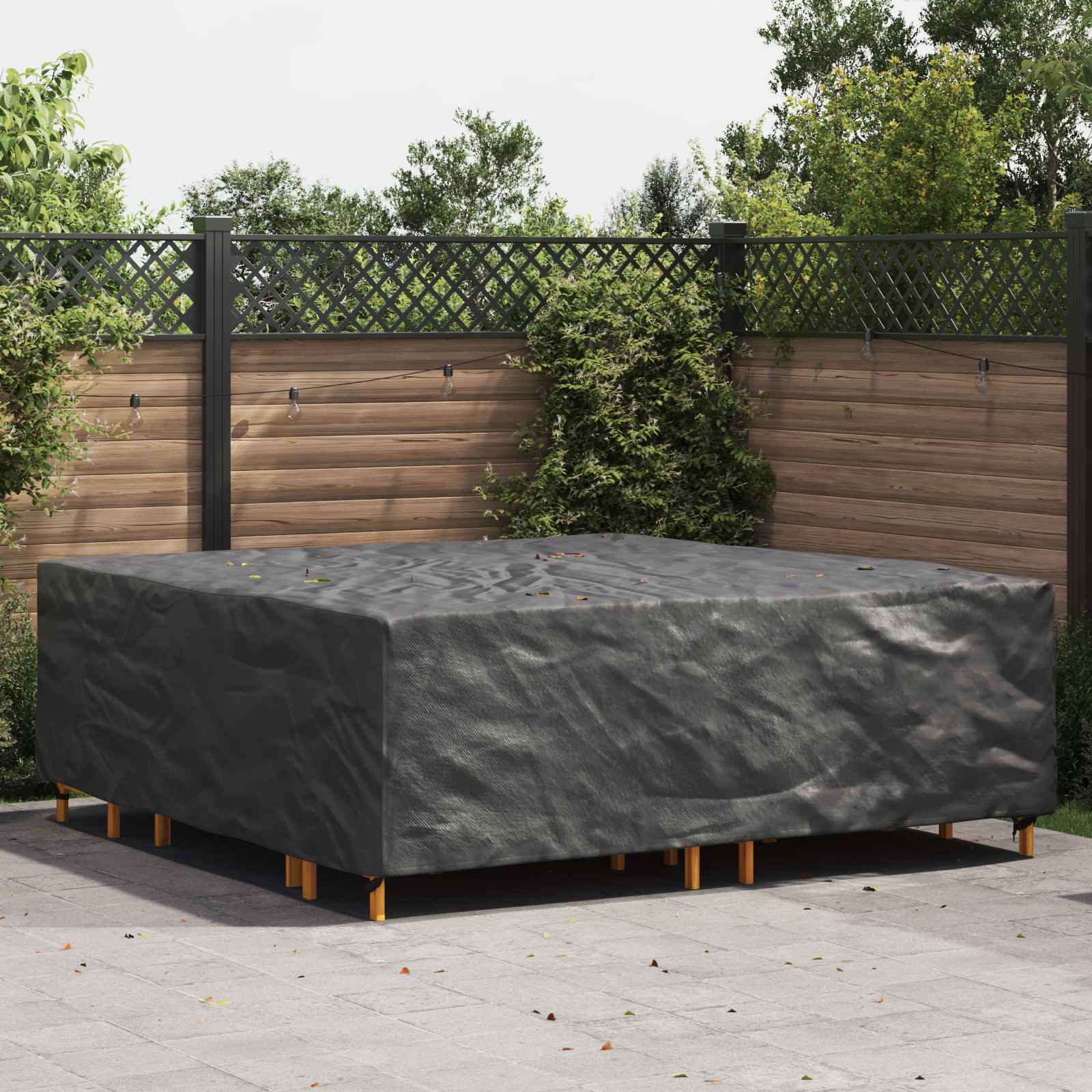 RELM Furniture Cover Plain 220x220x70 cm 210D - Black - Charlotte Dunes