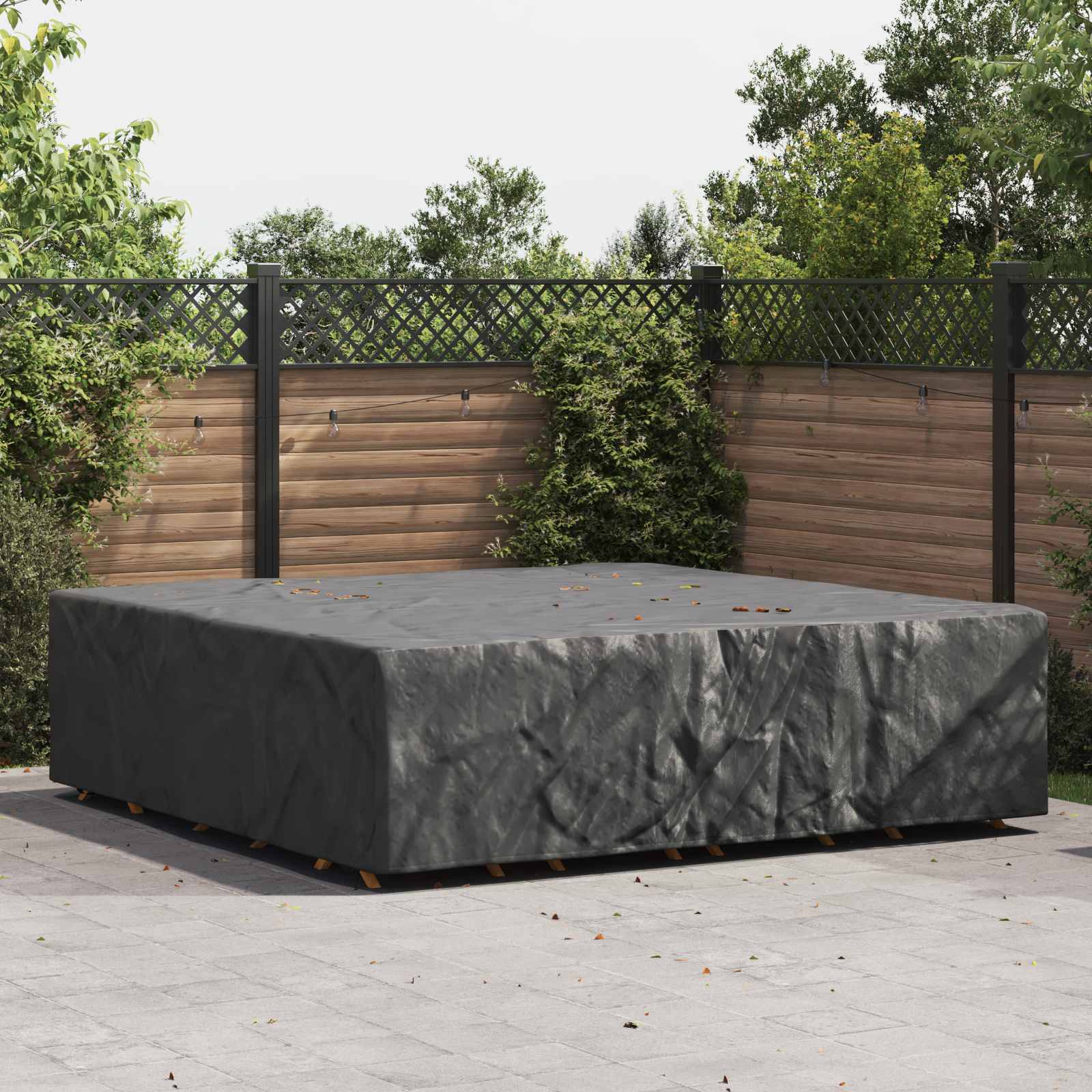 RELM Furniture Cover Plain 260x260x70 cm 210D - Black - Charlotte Dunes