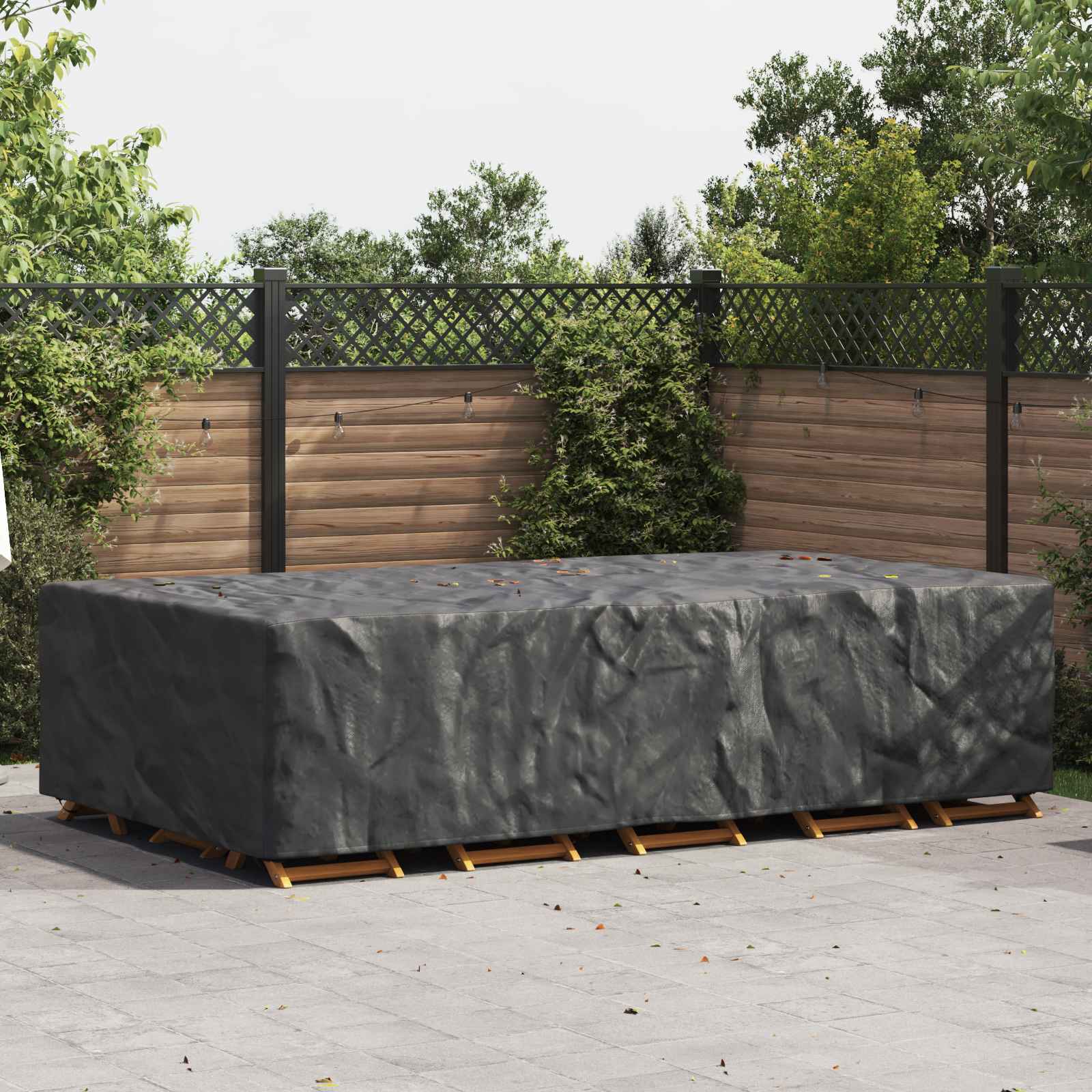 RELM Furniture Cover Plain 315x180x74 cm 210D - Black - Charlotte Dunes