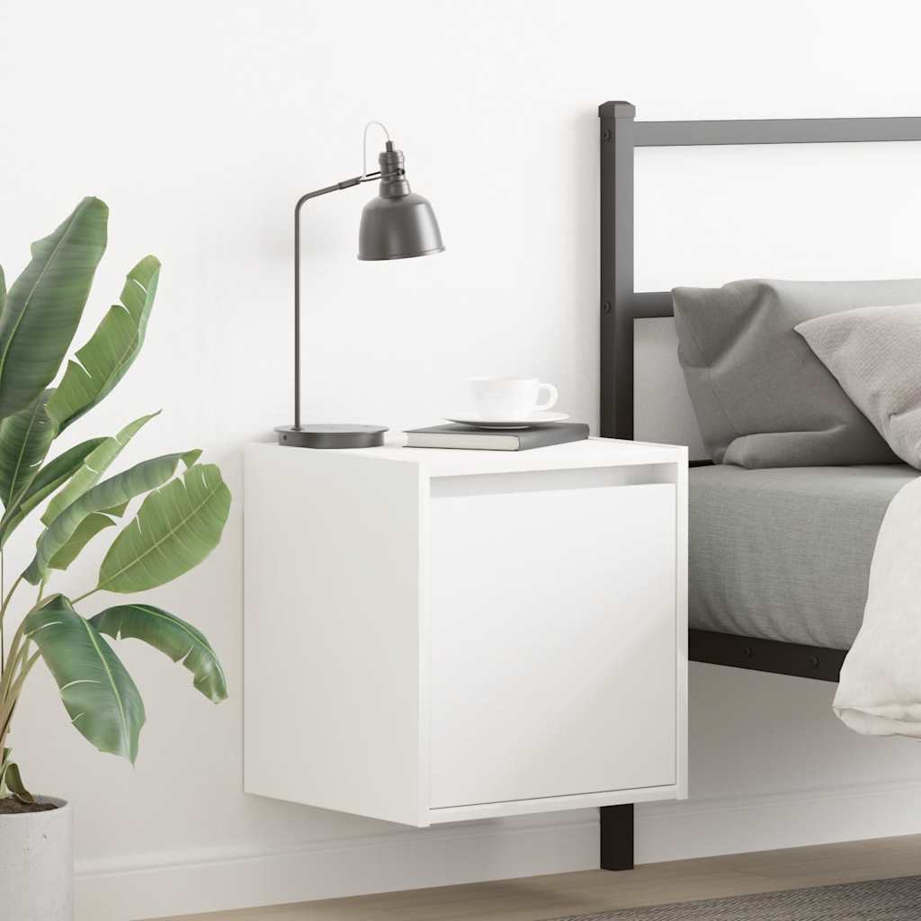 Wall-Mounted Bedside Cabinets 2 Pieces White 38x34x40 cm - Decor Base