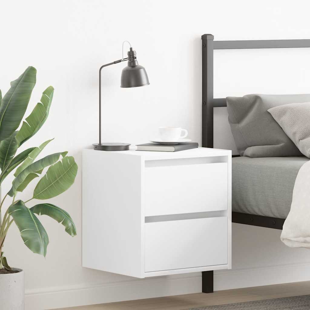 Wall-mounted Bedside Cabinet White 38x34x40 cm - Design Hut