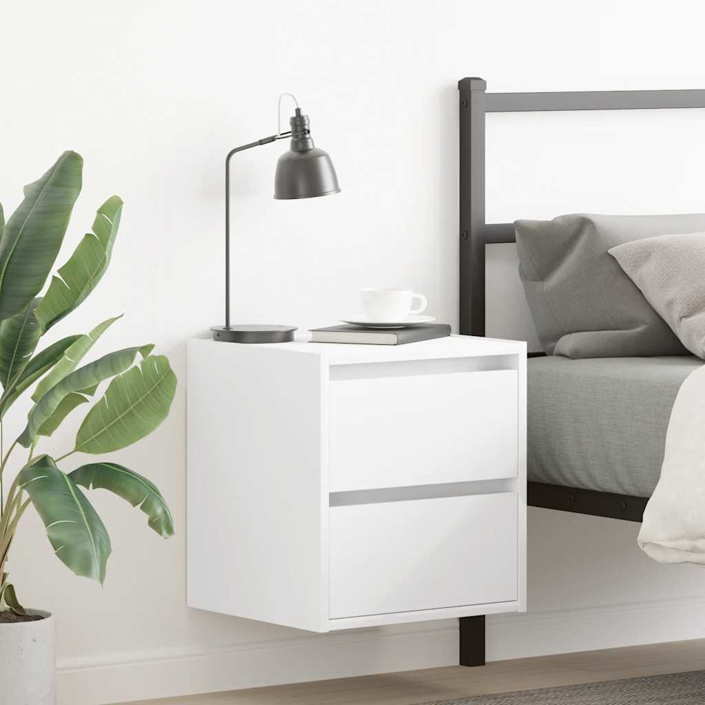 Wall-mounted Bedside Cabinets 2 Pieces White 38x34x40 cm - Design Hut