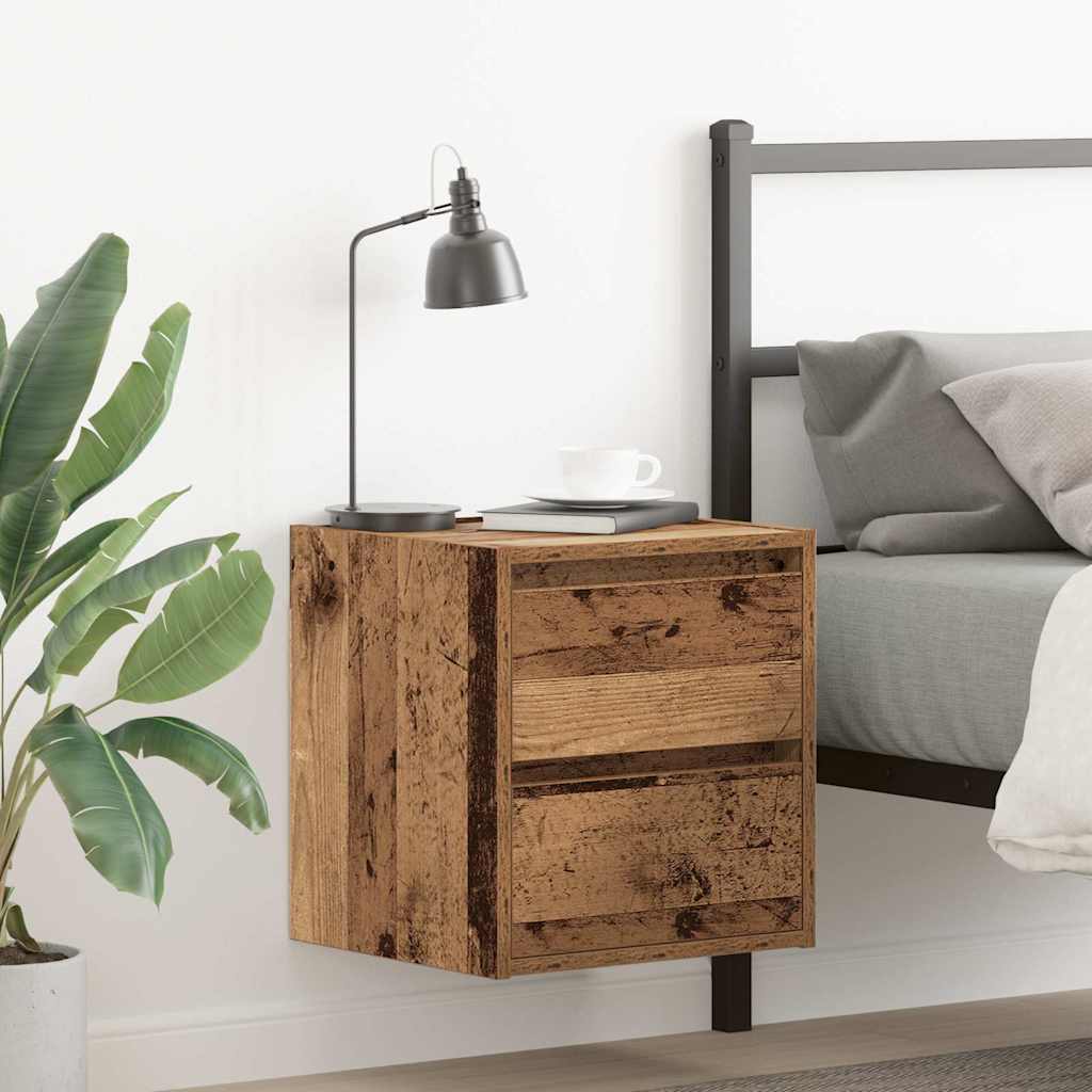 Wall-mounted Bedside Cabinet Old Wood 38x34x40 cm - Direct Imports