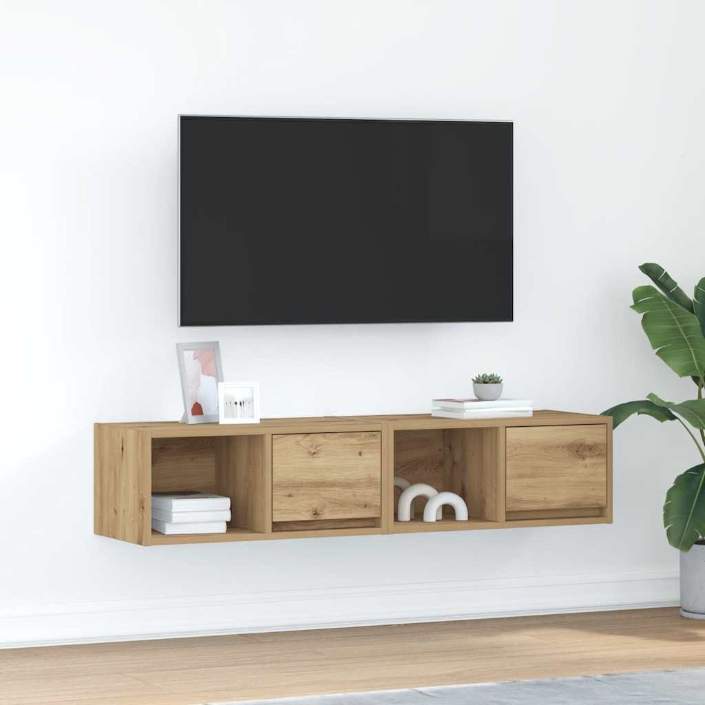 TV Cabinets 2 Pieces Artisan Oak 60x31x25.5 cm Engineered Wood - Tyrell & Tyrell