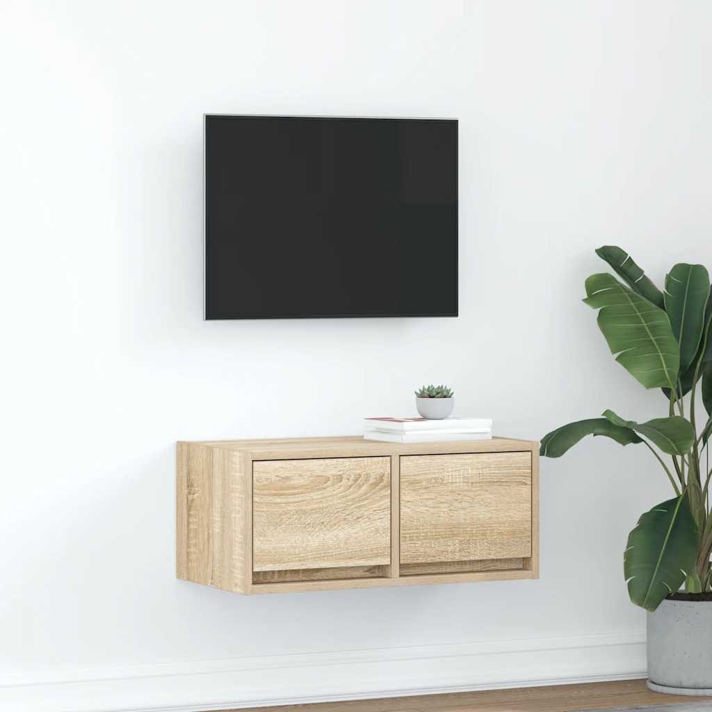 TV Cabinet Sonoma Oak 60x31x25.5 cm Engineered Wood - Tyrell & Tyrell