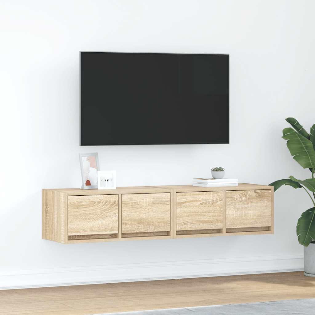 TV Cabinets 2 Pieces Sonoma Oak 60x31x25.5 cm Engineered Wood - Tyrell & Tyrell