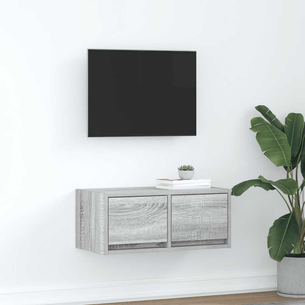TV Cabinet Grey Sonoma 60x31x25.5 cm Engineered Wood - Tyrell & Tyrell