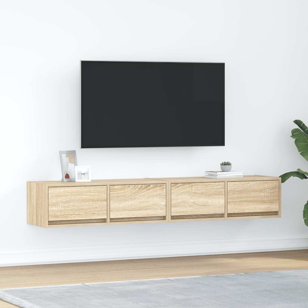 TV Cabinets 2 Pieces Sonoma Oak 80x31x25.5 cm Engineered Wood - Tyrell & Tyrell