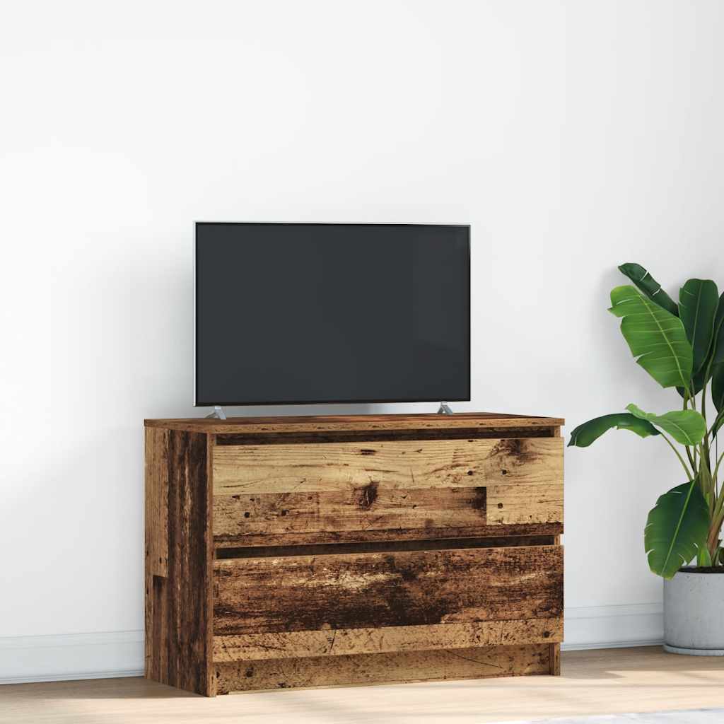 TV Cabinet Old Wood 80x35x54 cm Engineered Wood - Unbeatable Bargains