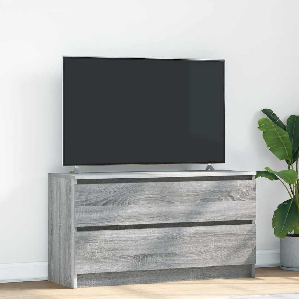TV Cabinet Grey Sonoma 100x35x54 cm Engineered Wood - Merlin Deals