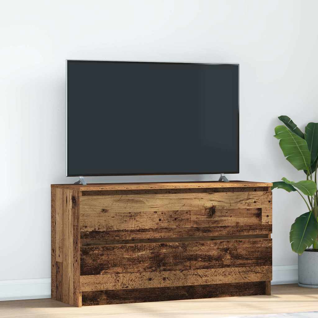 TV Cabinet Old Wood 100x35x54 cm Engineered Wood - Casper Homes