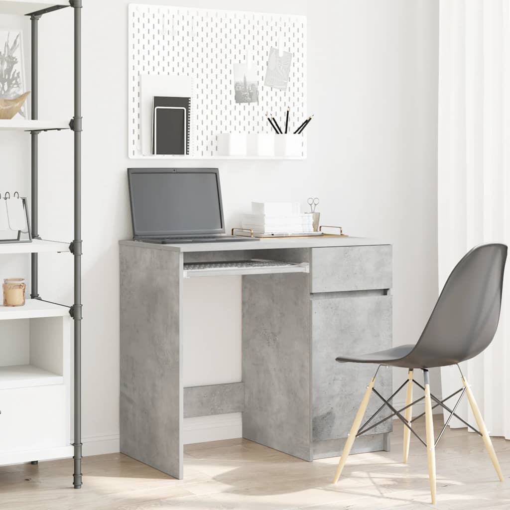 Desk Concrete Grey 86x49x76 cm Engineered Wood - Unbeatable Bargains