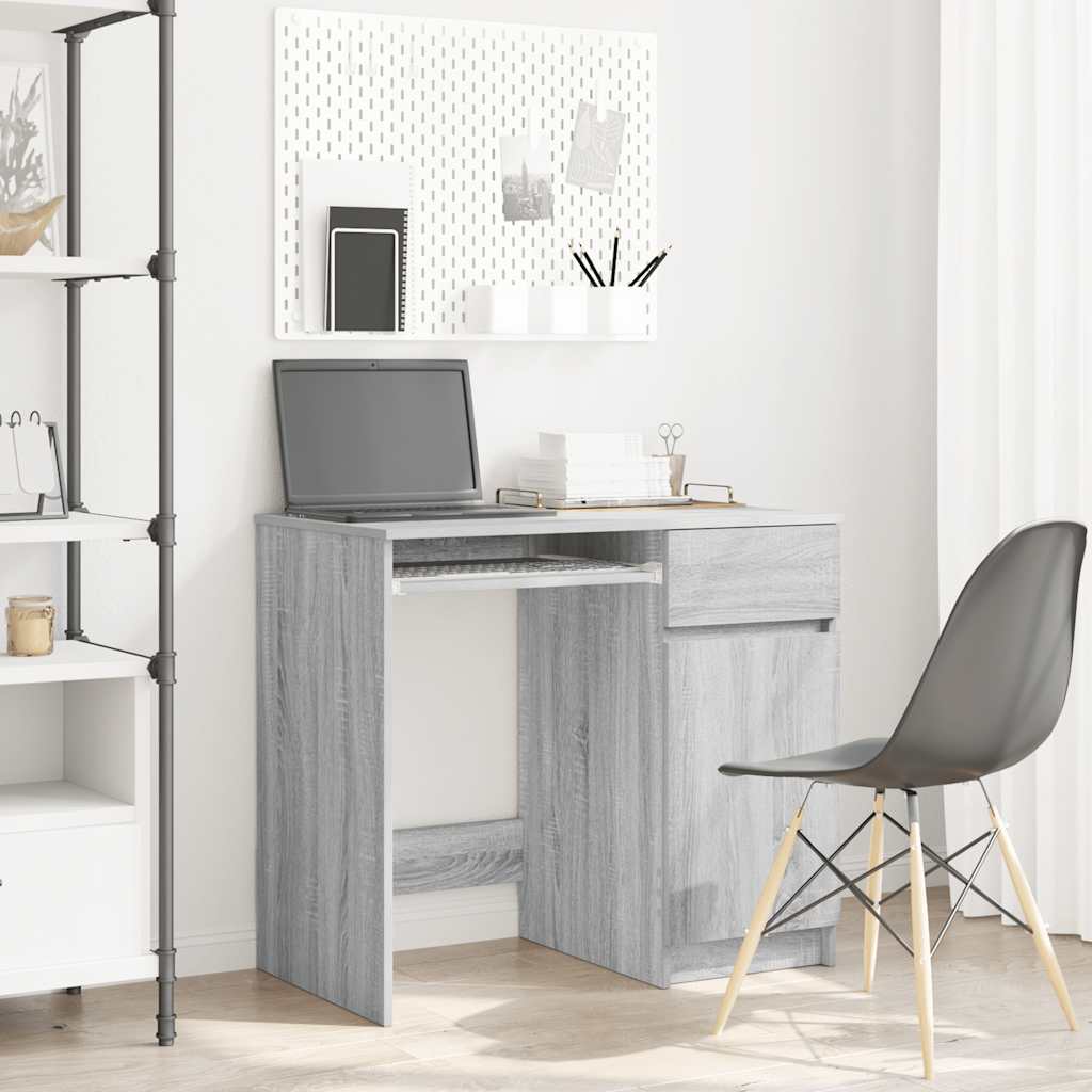 Desk Grey Sonoma 86x49x76 cm Engineered Wood - Unbeatable Bargains