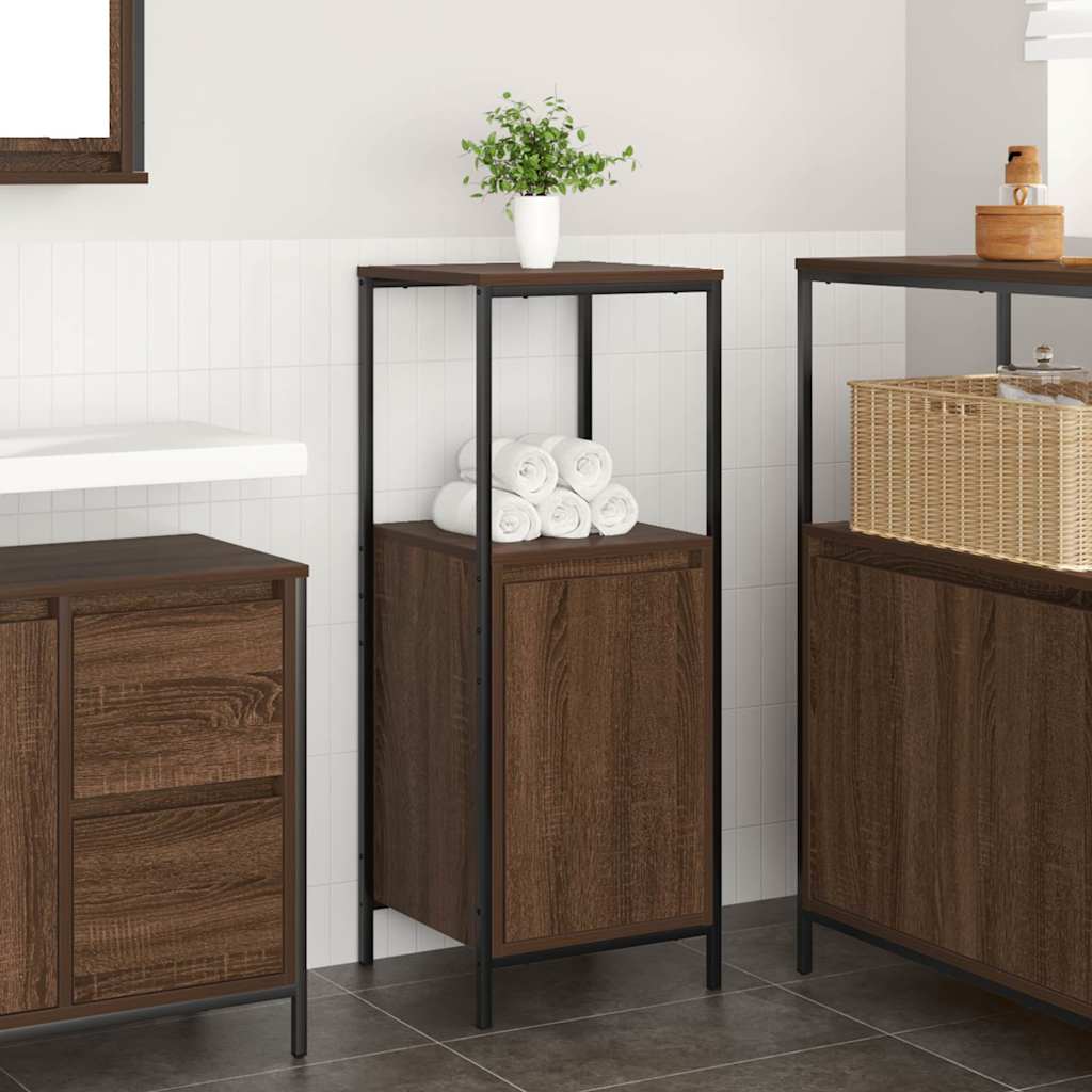 Bathroom Cabinet with Shelves Brown Oak 36x35x95 cm - Casper Homes