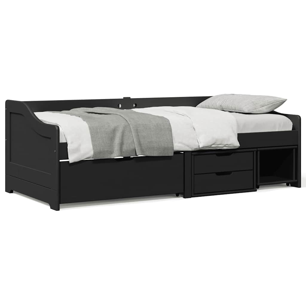 Daybed with 3 Drawers IRUN Black 90x200cm - Merkel Designers
