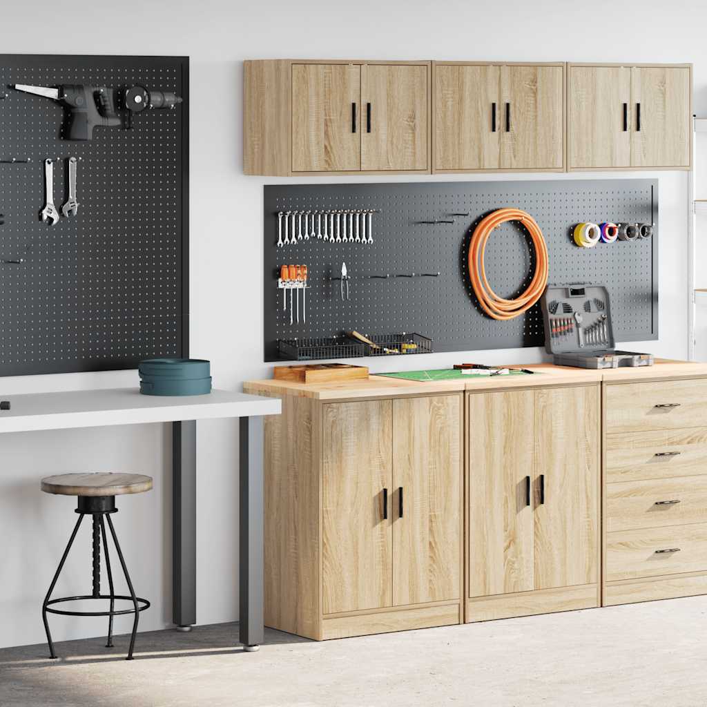Garage Cabinets 2 pcs Sonoma Oak Engineered Wood - Unbeatable Bargains