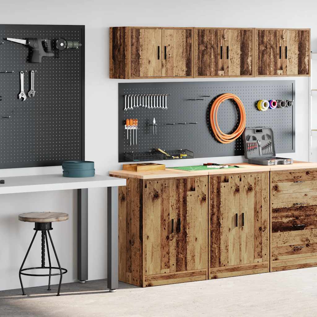 Garage Cabinets 2 pcs Old Wood Engineered Wood - Casper Homes