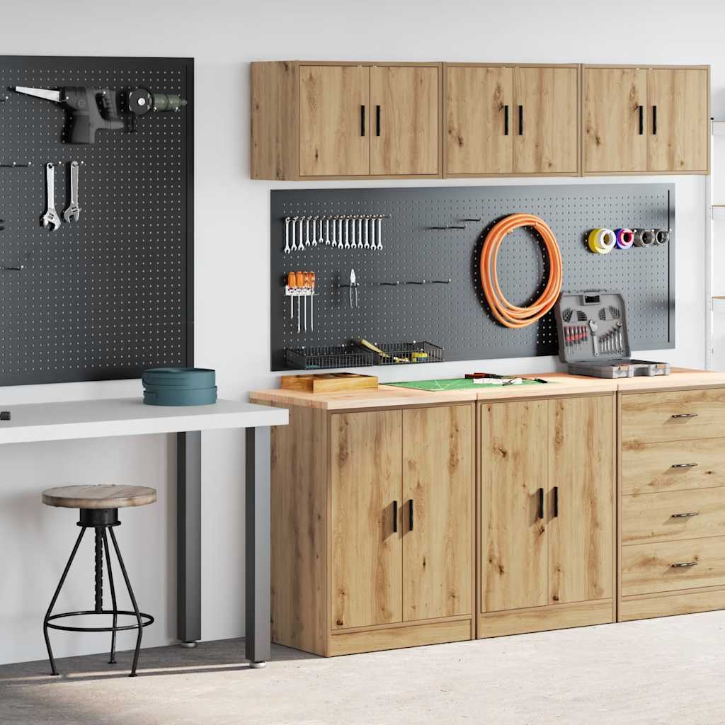 Garage Cabinets 2 pcs Artisan Oak Engineered Wood - Tyrell & Tyrell
