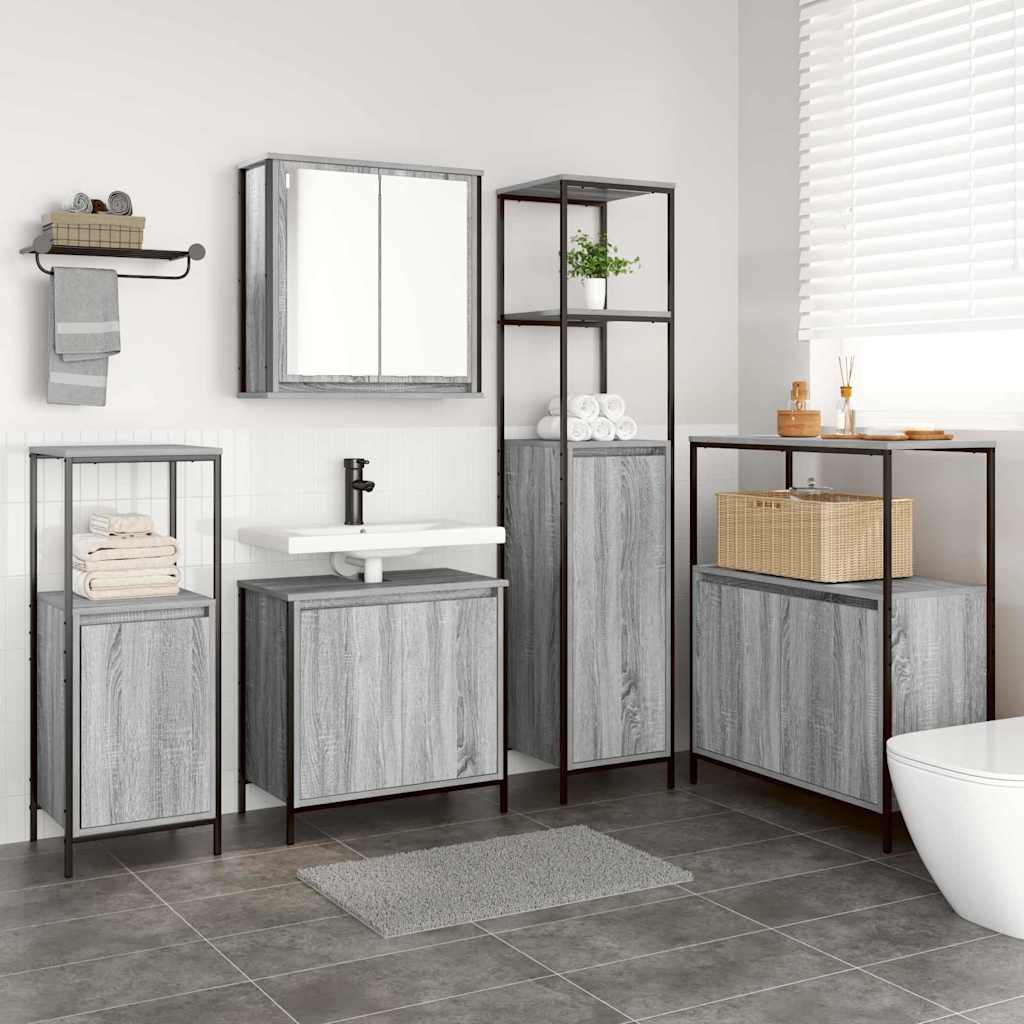 5-Piece Bathroom Furniture Set in Grey Sonoma Engineered Wood - Casper Homes