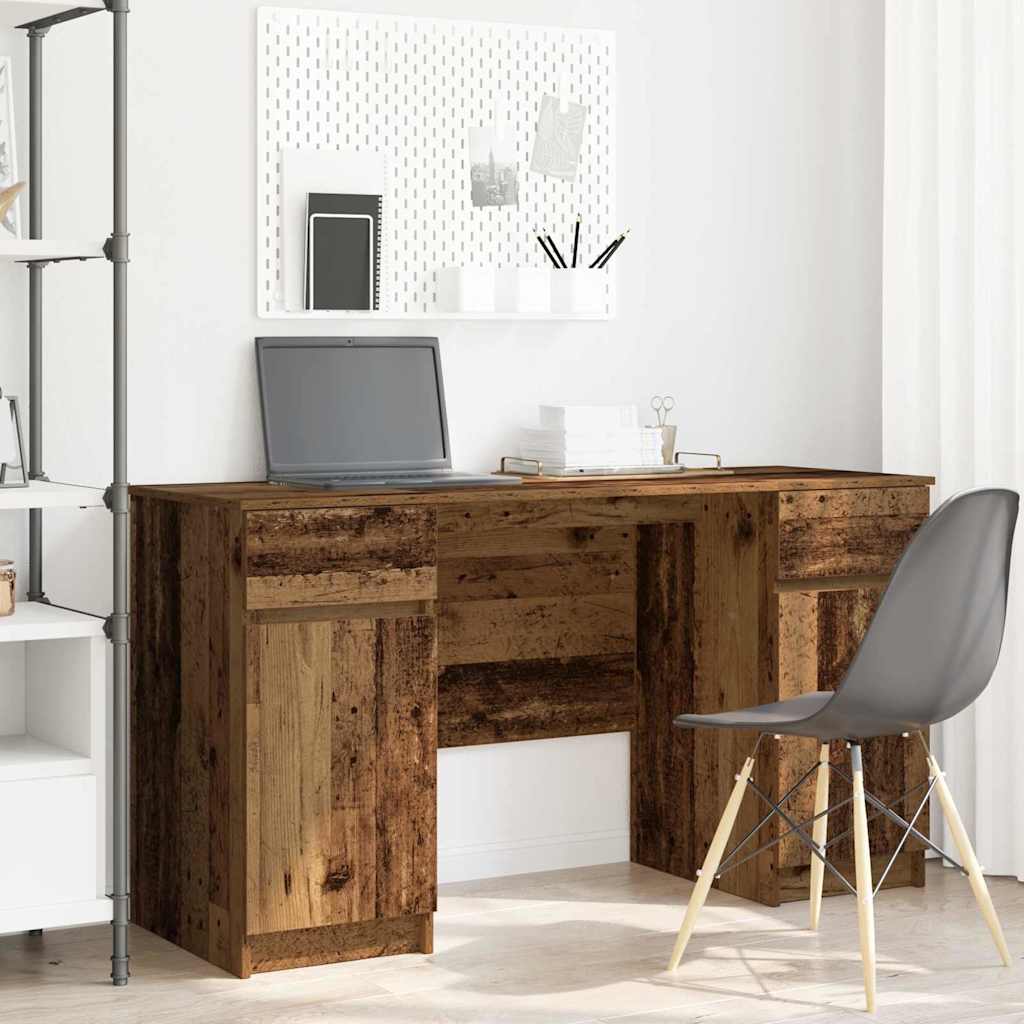 Desk Old Wood 140x49x76 cm Engineered Wood - Unbeatable Bargains