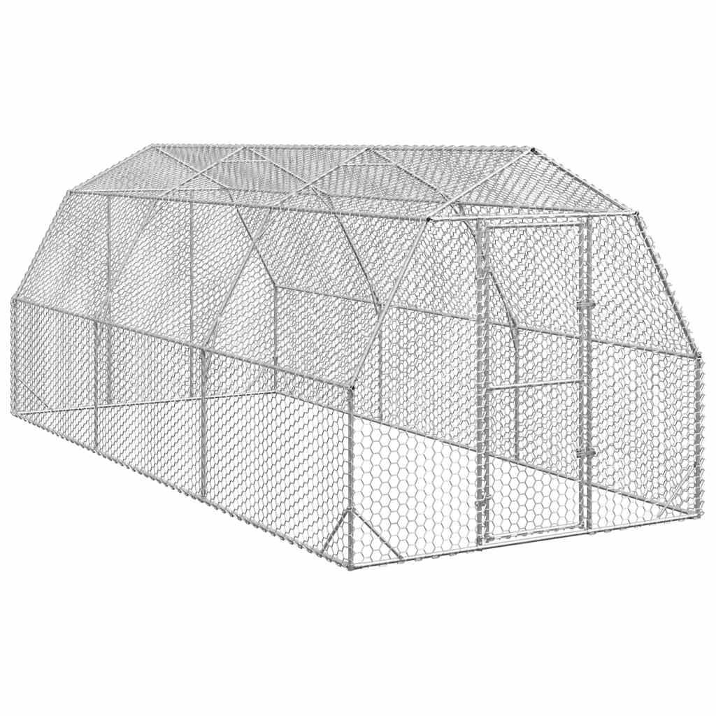 Chicken Run 2.5x6x2.25 m Galvanised Steel - All Things Good