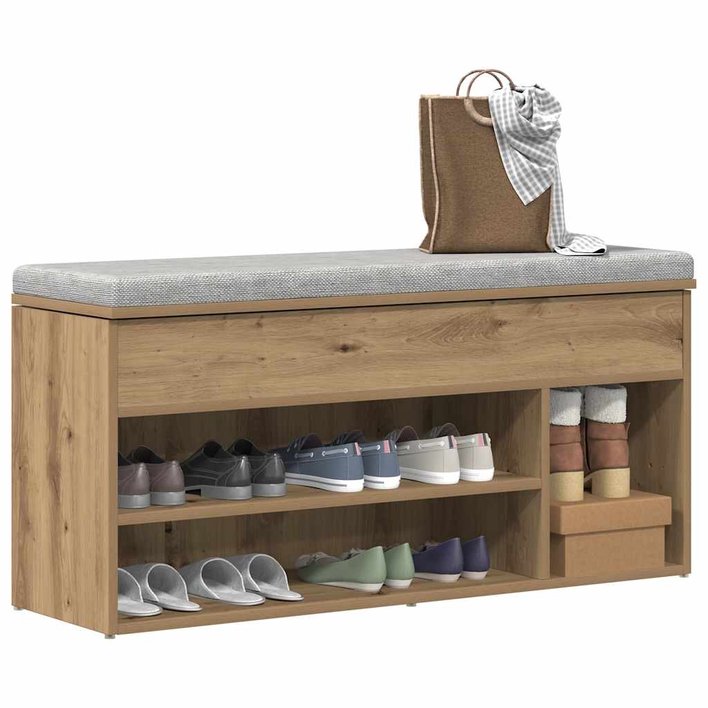 LIBERTY Medium Shoe Bench Artisan Oak - Casper Homes