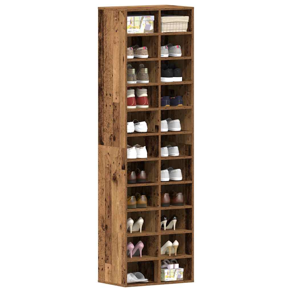 RANGER Tall Shoe Cabinet Old Wood - Direct Imports