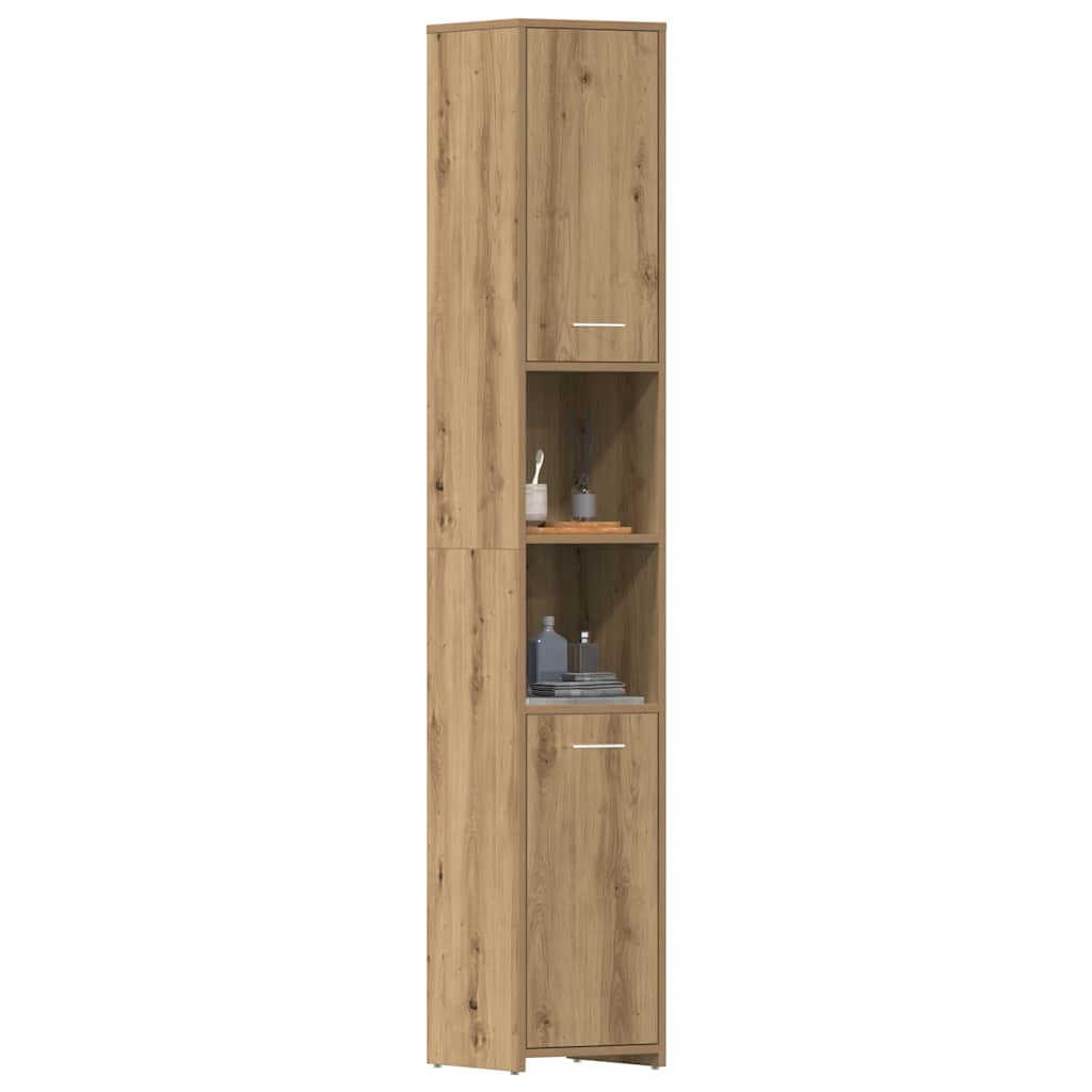 Bathroom Cabinet Artisan Oak 30x30x183.5 cm Engineered Wood - Discount Dealers