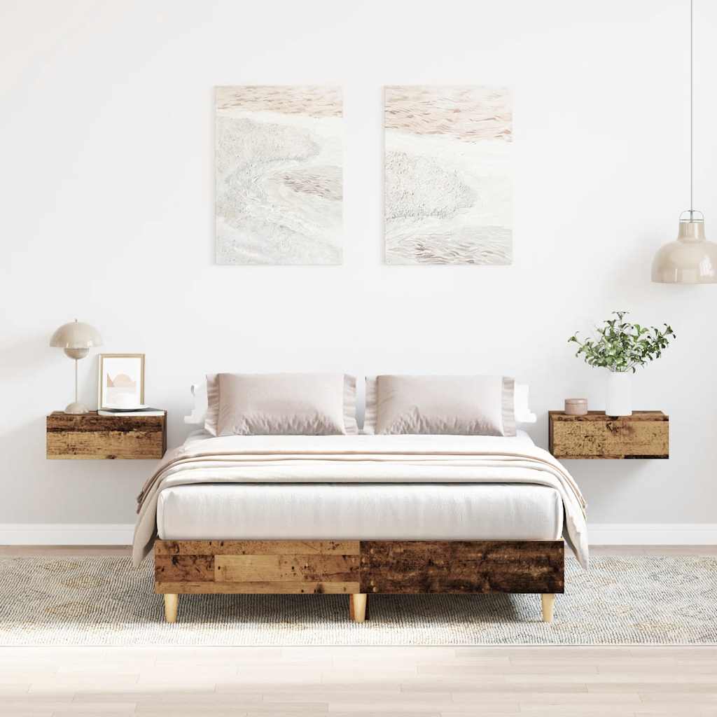Bedframe Old Wood 140x190cm Engineered Wood - Decor Base