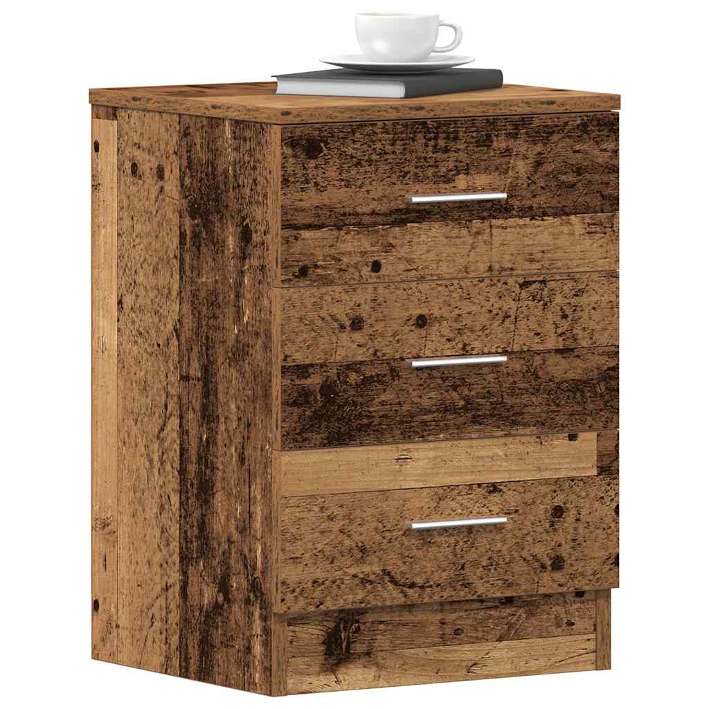 Bedside Cabinets 2 pcs Old Wood 38x35x55 cm Engineered Wood - All Things Good