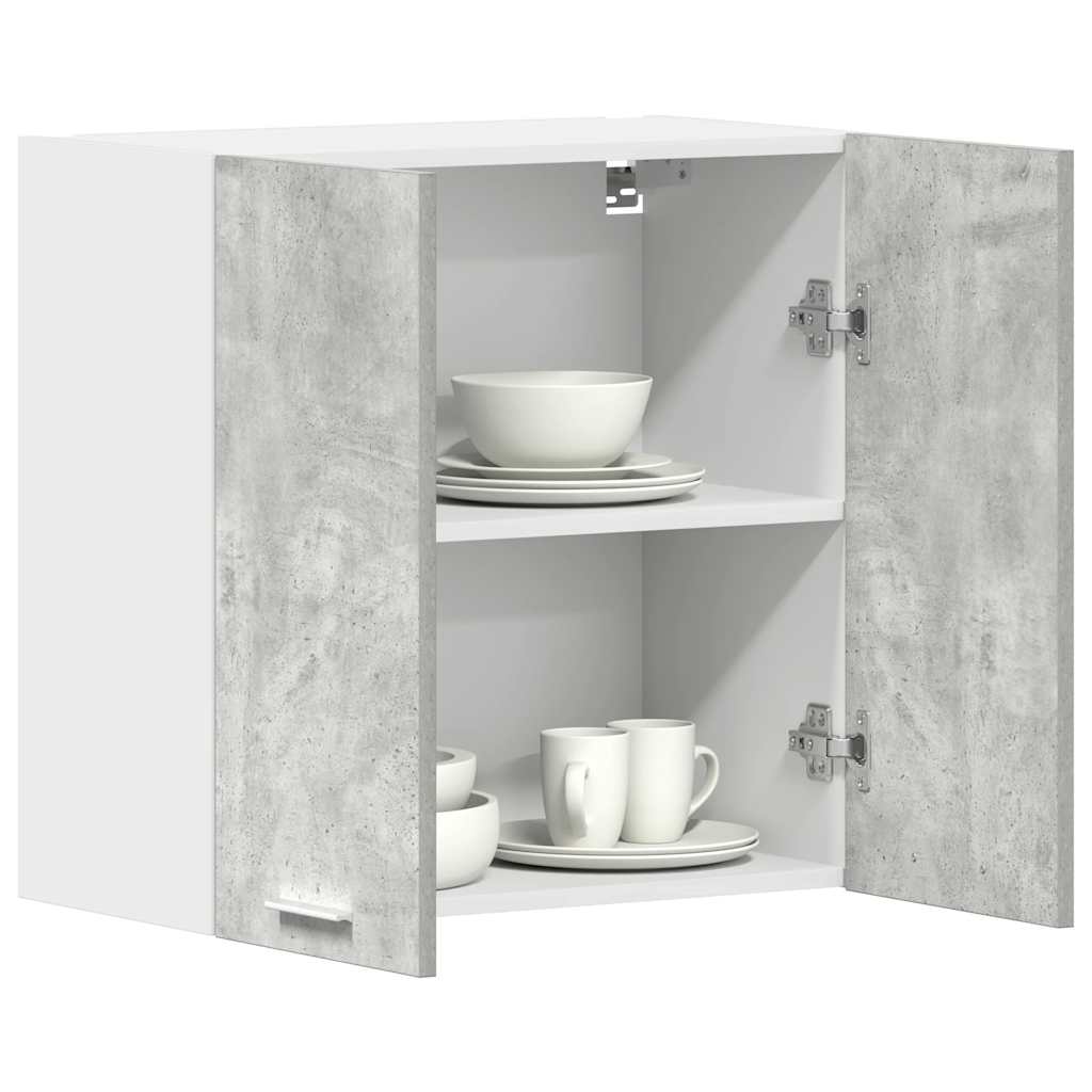 Kitchen Wall Cabinet Concrete Grey 60x31x60 cm Engineered Wood - Decor Base