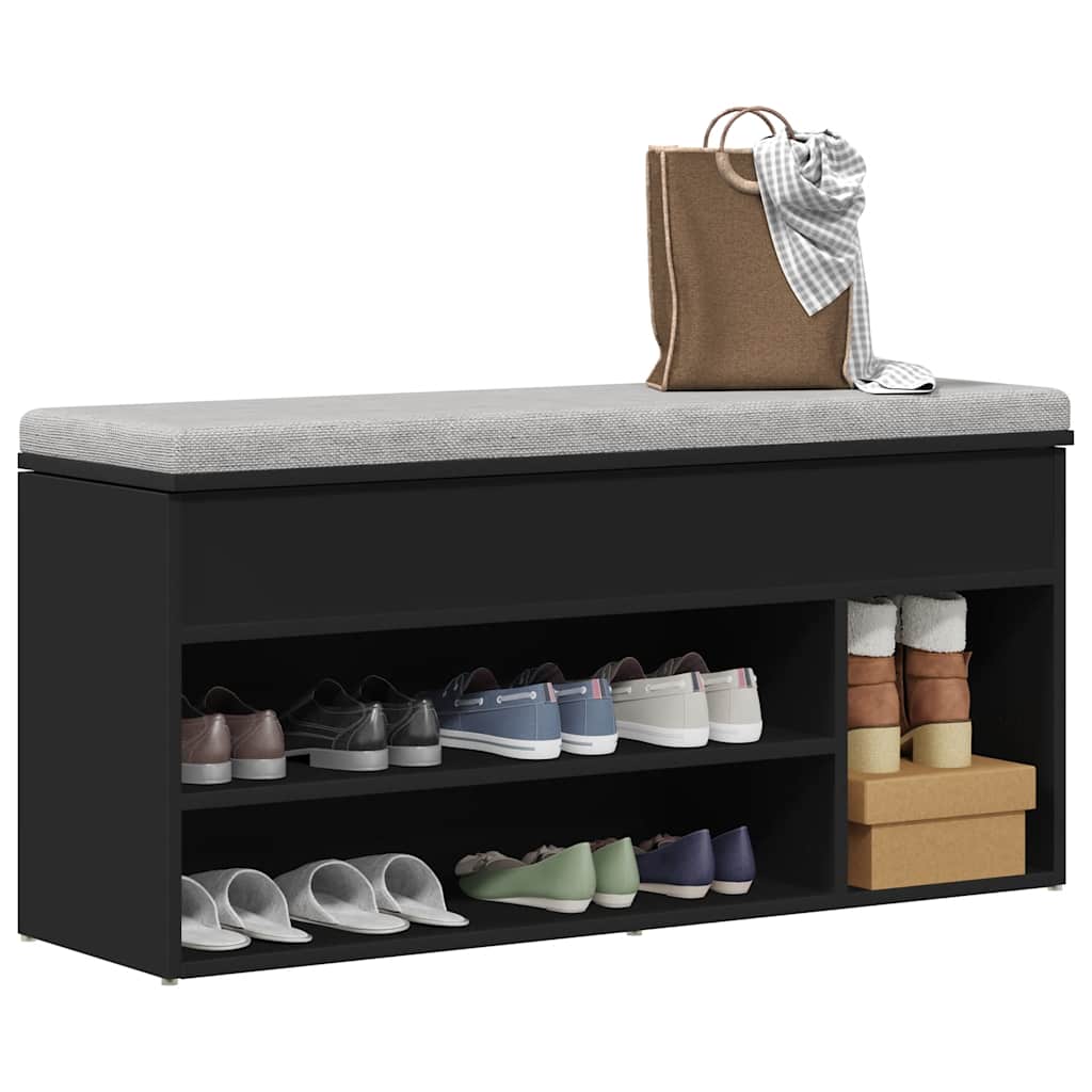 LIBERTY Medium Shoe Bench Black - Unbeatable Bargains