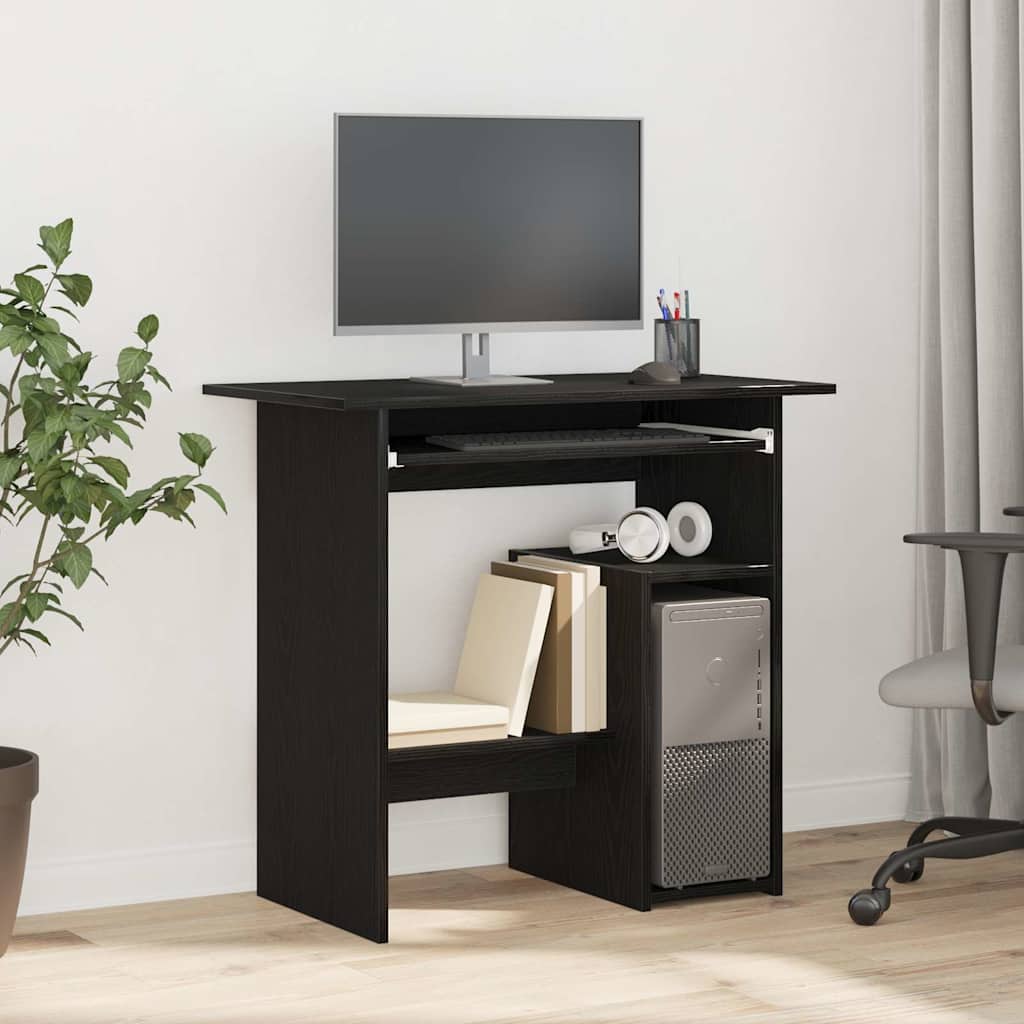 Desk Black Oak 80x45x74 cm Engineered Wood - Charlotte Dunes